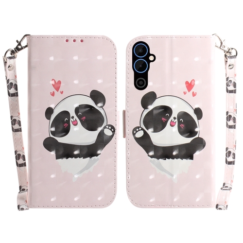 

For Tecno Pova Neo 2 3D Colored Horizontal Flip Leather Phone Case(Heart Panda)