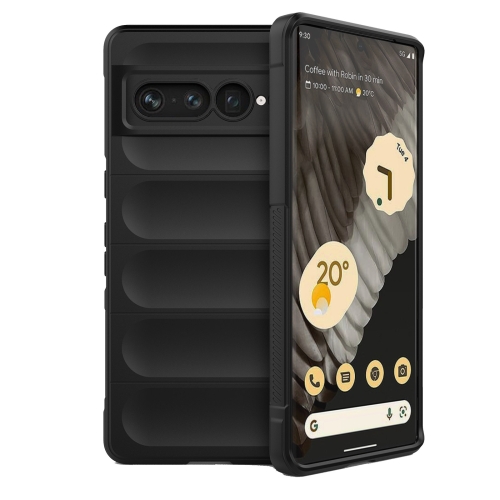 

For Google Pixel 7 Pro Magic Shield TPU + Flannel Phone Case(Black)