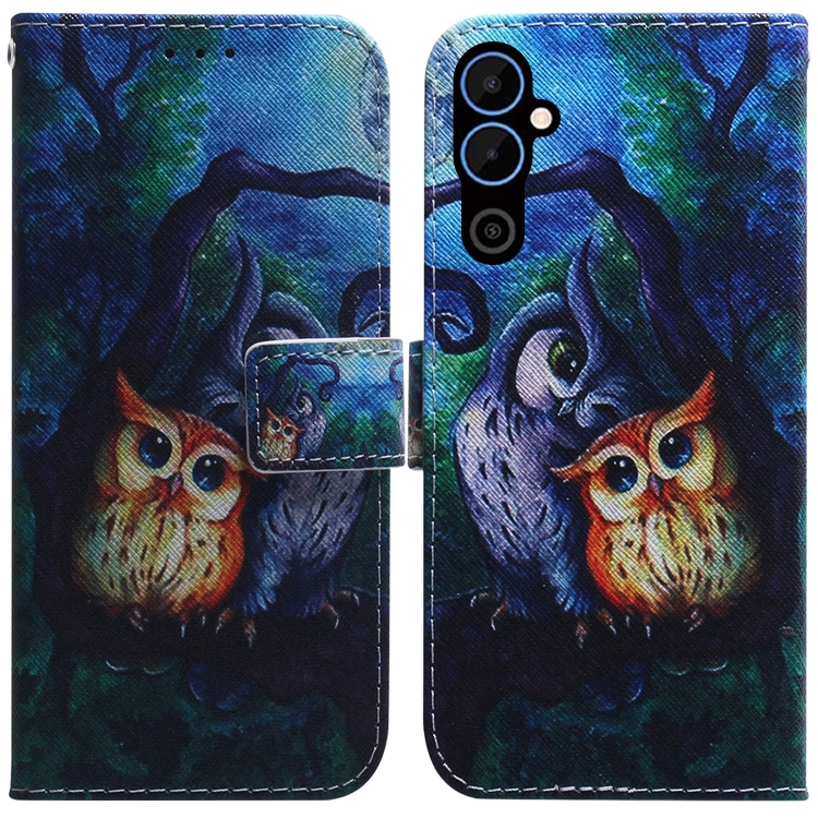 

For Tecno Pova Neo 2 Coloured Drawing Flip Leather Phone Case(Oil Painting Owl)