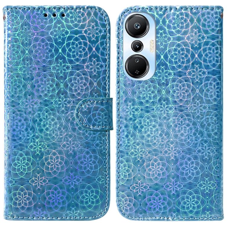 

For Infinix Hot 20s Colorful Magnetic Buckle Leather Phone Case(Blue)