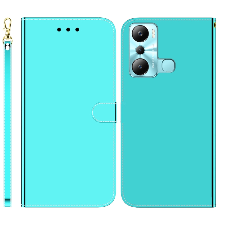 For Infinix Hot 20i Imitated Mirror Surface Leather Phone Case