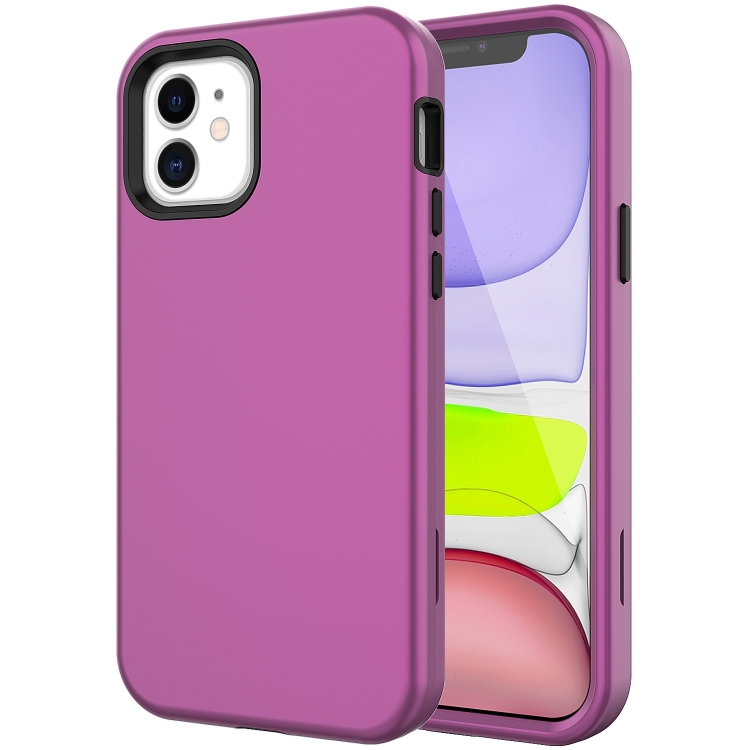 

For iPhone 14 Shockproof PC + TPU Protective Phone Case(Dark Purple)