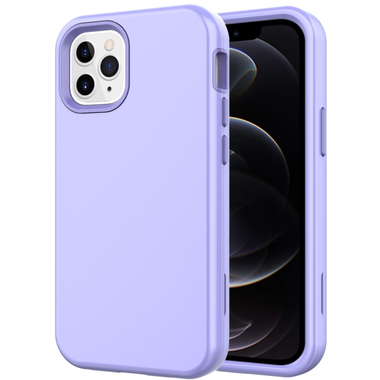 

For iPhone 13 Shockproof PC + TPU Protective Phone Case(Light Purple)