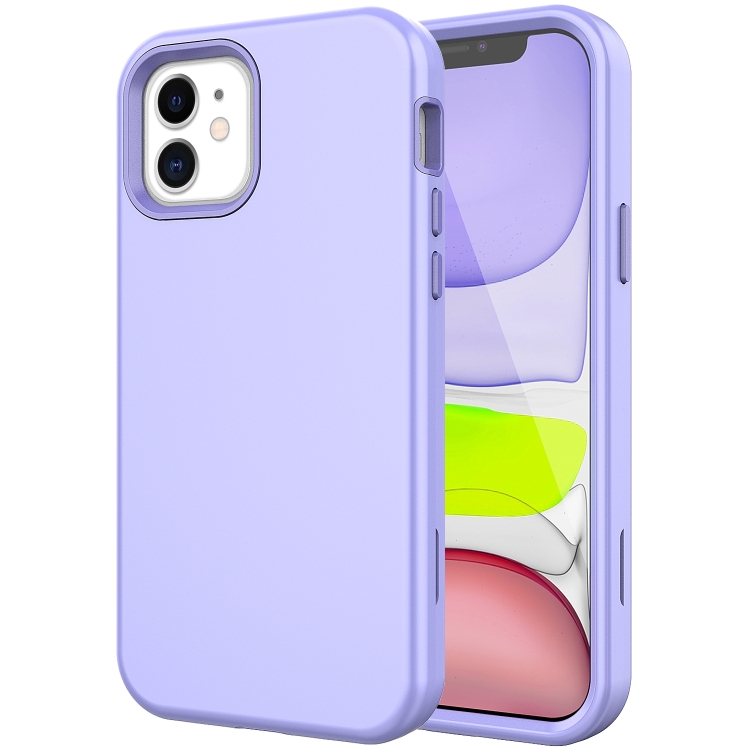 

For iPhone 11 Shockproof PC + TPU Protective Phone Case(Light Purple)
