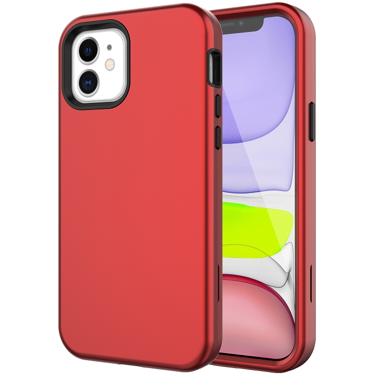 

For iPhone XS / X Shockproof PC + TPU Protective Phone Case(Red)