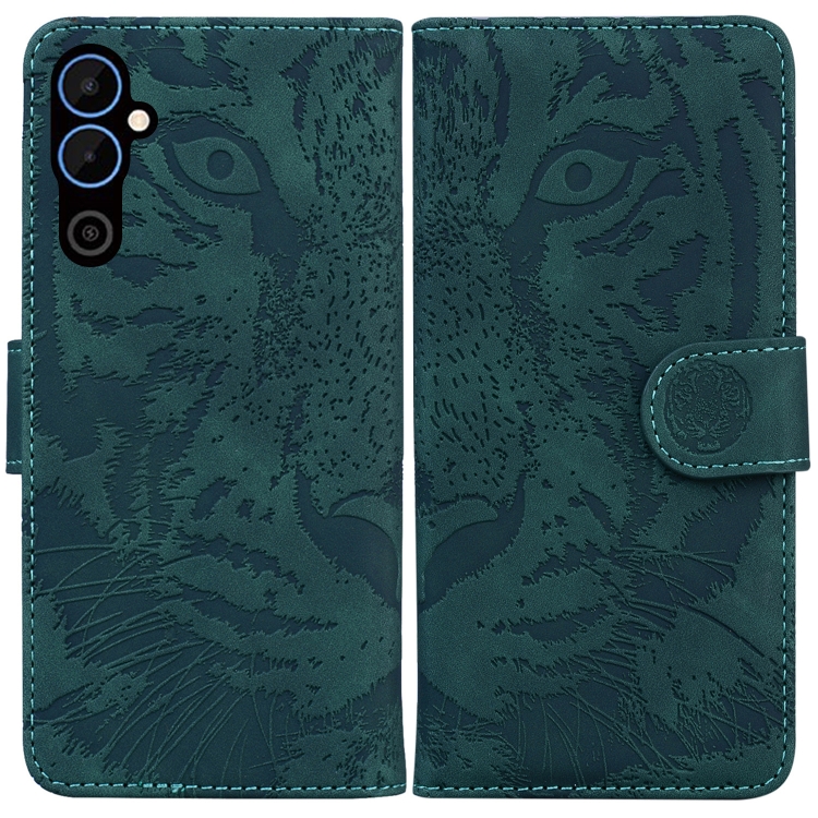 

For Tecno Pova Neo 2 Tiger Embossing Pattern Leather Phone Case(Green)