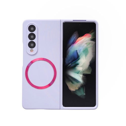 

For Samsung Galaxy Z Fold3 5G Skin Feel MagSafe Magnetic Phone Case(Purple)