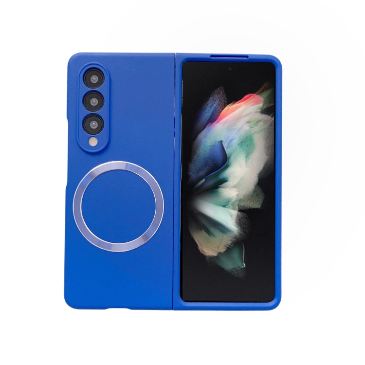 

For Samsung Galaxy Z Fold4 Skin Feel MagSafe Magnetic Phone Case(Royal Blue)