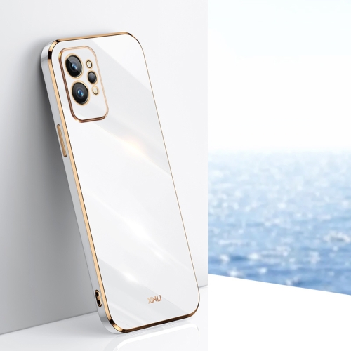 

For Realme GT2 Pro XINLI Straight 6D Plating Gold Edge TPU Phone Case(White)