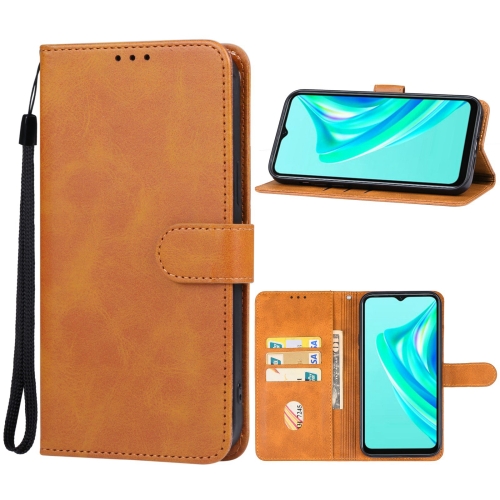 

For Infinix Hot 20i Leather Phone Case(Brown)