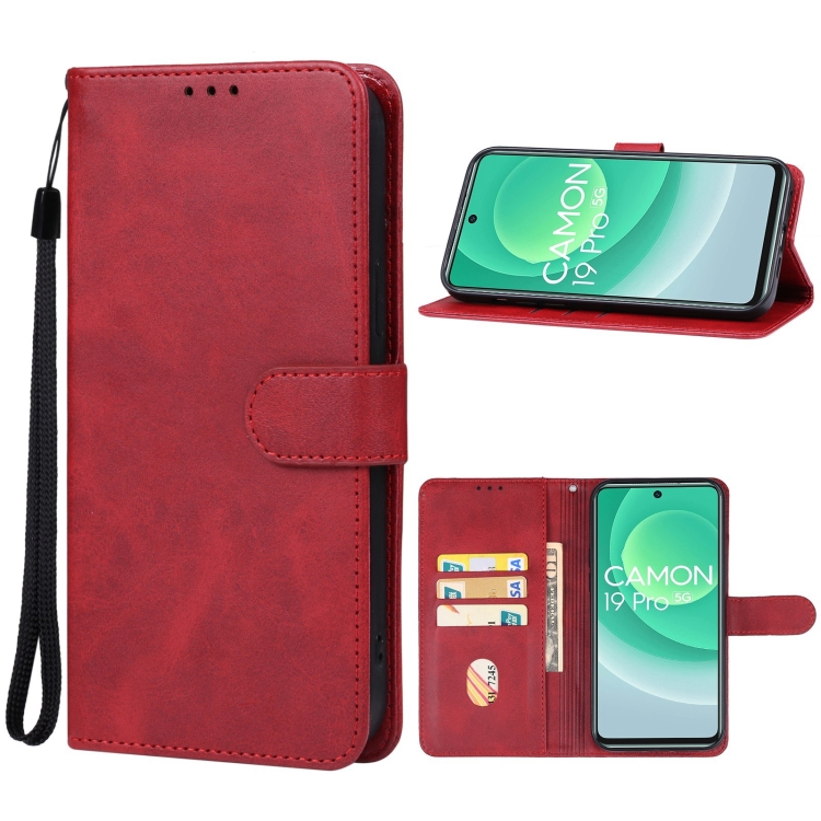 

For Tecno Camon 19 Pro 5G Leather Phone Case(Red)