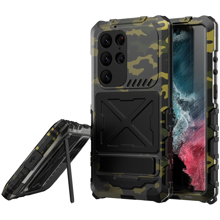 

For Samsung Galaxy S23+ 5G R-JUST Waterproof Dustproof Shockproof Phone Case(Camouflage)