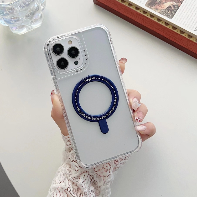 

For iPhone 14 3 in 1 MagSafe Magnetic Phone Case(Royal Blue)