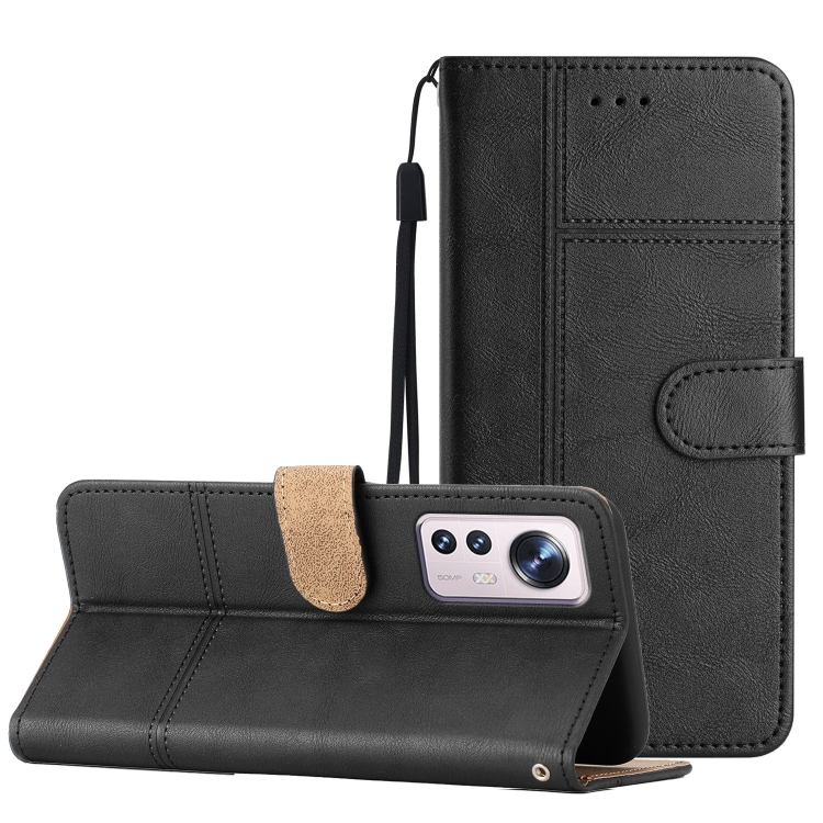 

For Xiaomi 12 Lite Business Style Cowhide Texture Leather Phone Case(Black)