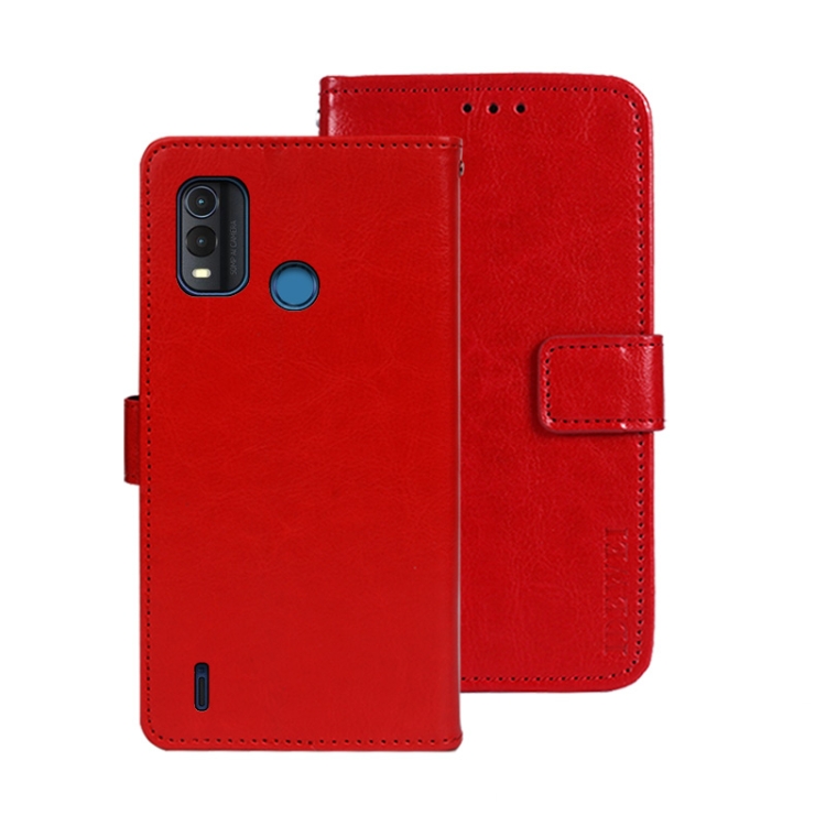 

For Nokia G11 Plus idewei Crazy Horse Texture Leather Phone Case(Red)