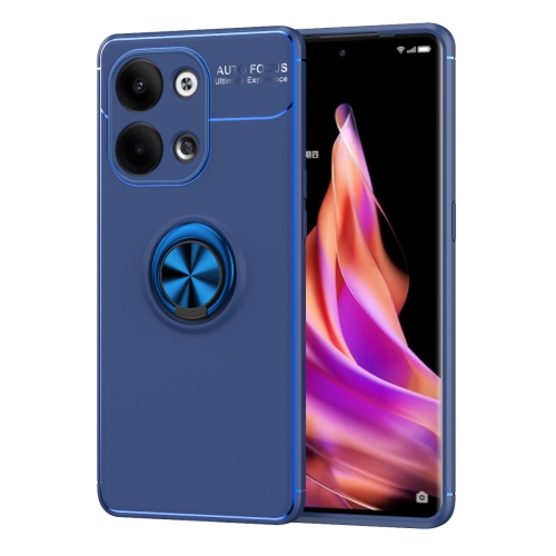 

For OPPO Reno9 / Reno9 Pro Metal Ring Holder TPU Phone Case(Blue)