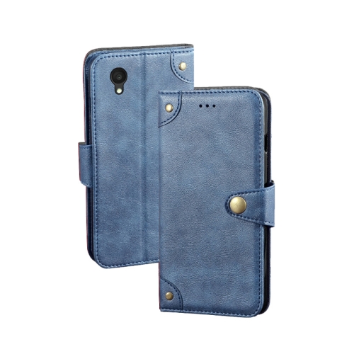 

For Alcatel 1 Ultra idewei Retro Texture Leather Phone Case(Blue)