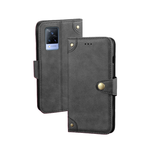 

For vivo V21s idewei Retro Texture Leather Phone Case(Black)
