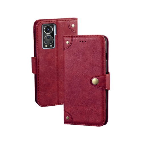 

For ZTE Axon 30S idewei Retro Texture Leather Phone Case(Red)