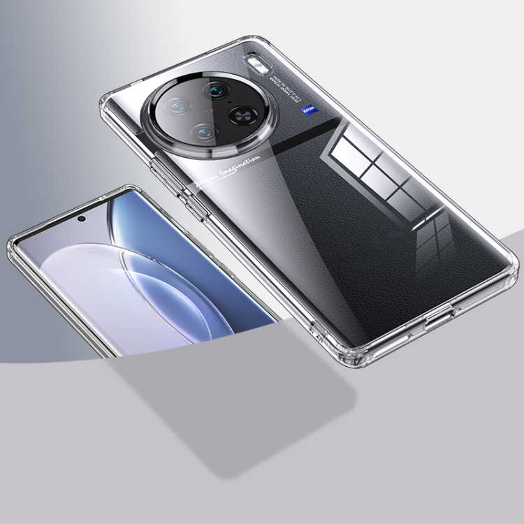 

For vivo X90 Pro Armor Clear TPU Hard PC Phone Case(Clear)