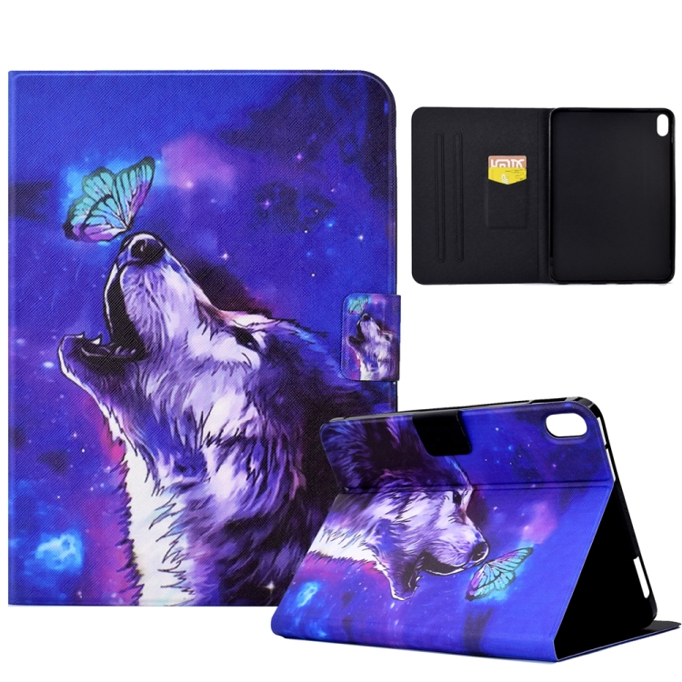 

For Lenovo Tab P11 Electric Pressed TPU Smart Leather Tablet Case(Butterfly Wolf)
