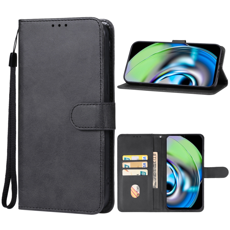 

For Realme V23i Leather Phone Case(Black)
