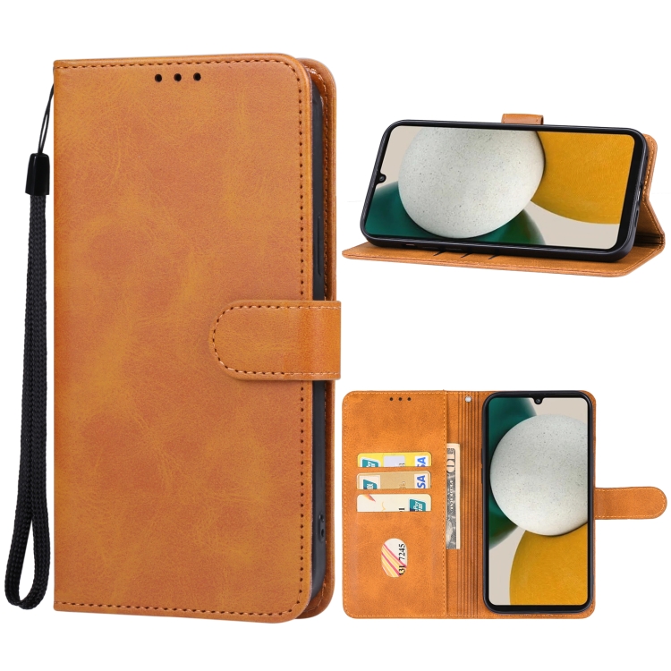 

For Samsung Galaxy A34 5G Leather Phone Case(Brown)