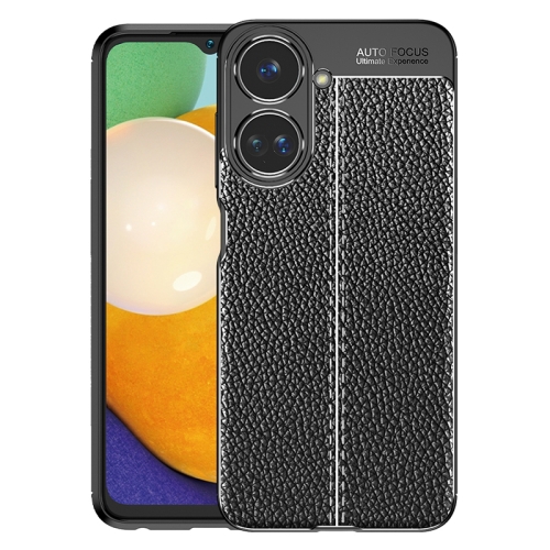 

For Realme 10 Pro Litchi Texture Shockproof TPU Phone Case(Black)