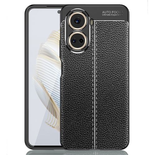 

For Huawei nova 10 SE Litchi Texture Shockproof TPU Phone Case(Black)