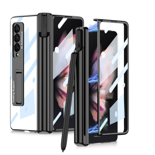

For Samsung Galaxy Z Fold3 5G GKK Magnetic Fold Hinge Shockproof Phone Case with Pen Slots(Black)