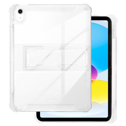 

For iPad 2022 TPU + PC Airbag Full Coverage Shockproof Protective Tablet Case with Pen Slots(Transparent)