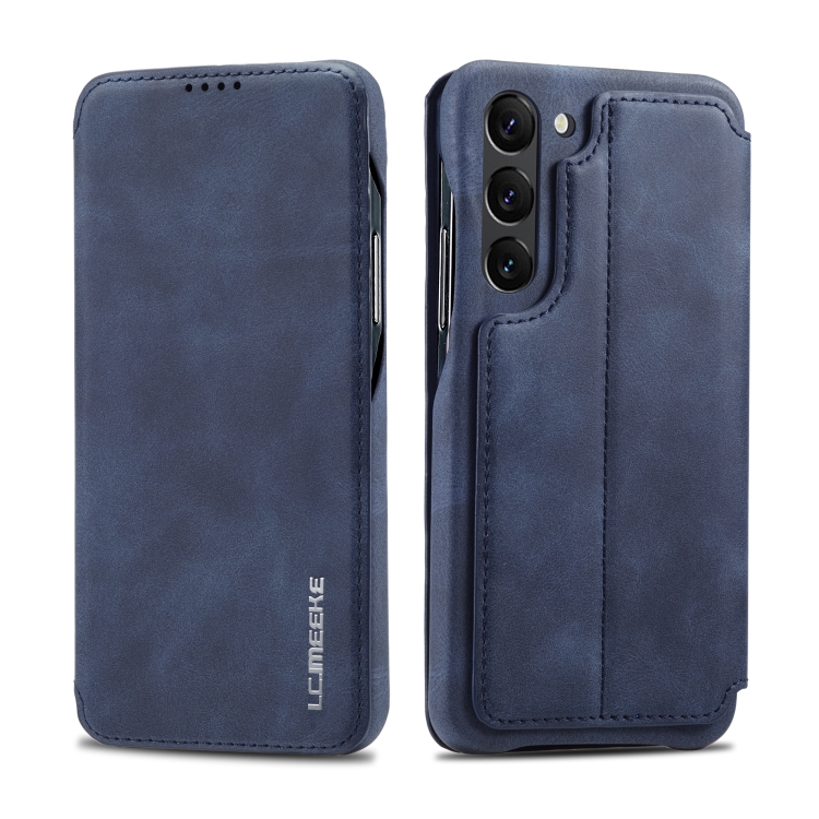

For Samsung Galaxy S23+ 5G LC.IMEEKE Hon Ancient Series Flip Leather Phone Case(Blue)