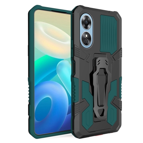 

For OPPO A17 Armor Warrior Shockproof PC + TPU Phone Case(Army Green)
