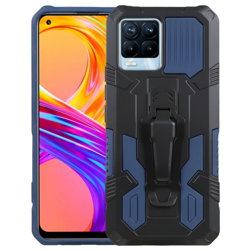 

For Realme 8 Pro Armor Warrior Shockproof PC + TPU Phone Case(Blue)