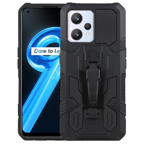 

For Realme 9 Armor Warrior Shockproof PC + TPU Phone Case(Black)