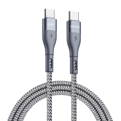 DUZZONA A2 PD 65W USB-C / Type-C to Type-C Fast Charging Data Cable, Length: 1m(Grey)
