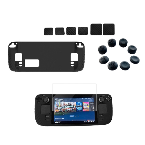 

For Steam Deck Shockproof Silicone Game Console Protective Case(Black)