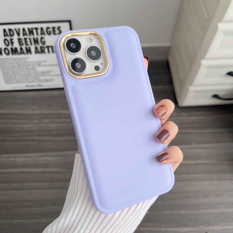 

For iPhone 14 Plus Plating TPU Bread Bubble Phone Case(Purple)