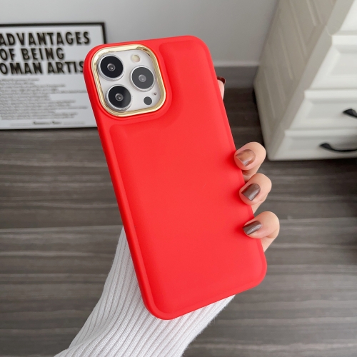 

For iPhone 12 Pro Max Plating TPU Bread Bubble Phone Case(Red)
