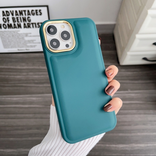 

For iPhone XS / X Plating TPU Bread Bubble Phone Case(Dark Green)