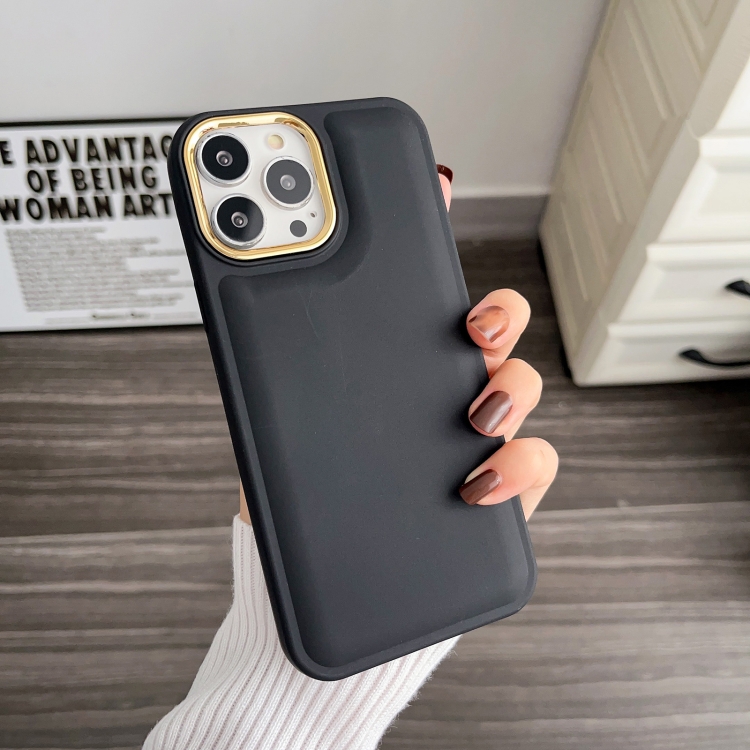 

For iPhone XR Plating TPU Bread Bubble Phone Case(Black)