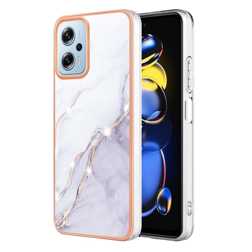 

For Xiaomi Redmi Note 11T Pro / Note 11T Pro+ Electroplating Marble Dual-side IMD Phone Case(White 006)