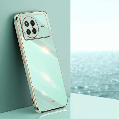 

For vivo X Note XINLI Straight 6D Plating Gold Edge TPU Phone Case(Mint Green)