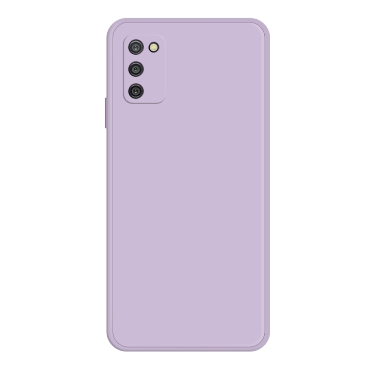 

For Samsung Galaxy A03s EU Version Imitation Liquid Silicone Phone Case(Purple)