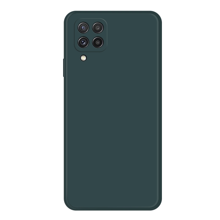 

For Samsung Galaxy A22 4G Imitation Liquid Silicone Phone Case(Dark Green)