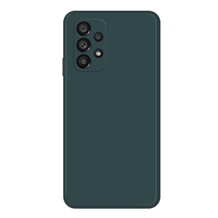 

For Samsung Galaxy A53 5G Imitation Liquid Silicone Phone Case(Dark Green)