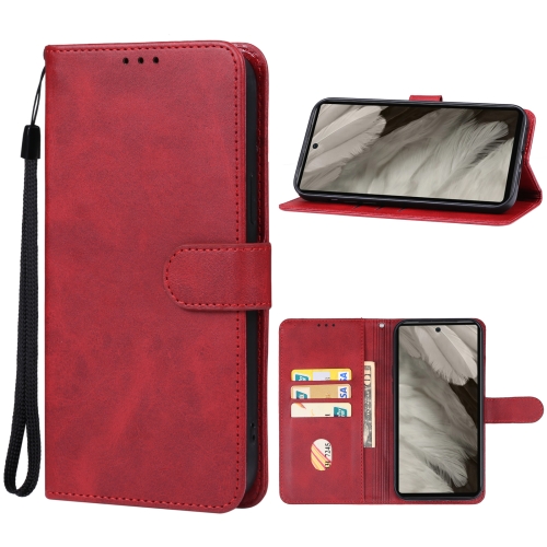 

For Google Pixel 7a Leather Phone Case(Red)