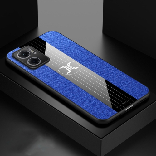 

For Xiaomi Redmi Note 11E XINLI Stitching Cloth Textue Shockproof TPU Phone Case(Blue)