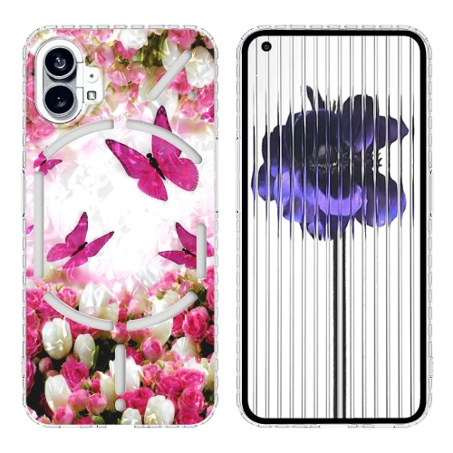 

For Nothing Phone 1 2.0mm Airbag Shockproof IMD TPU Phone Case(Dancing Butterflies)