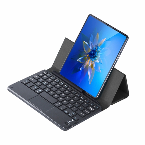 

For Huawei Mate X2 GKK Magnetic Folding Bluetooth Keyboard Leather Case with Touchpad(Black)